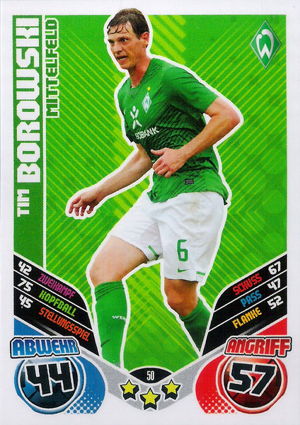 2011-12 Topps Match Attax Bundesliga Tim Borowski SV Werder Bremen