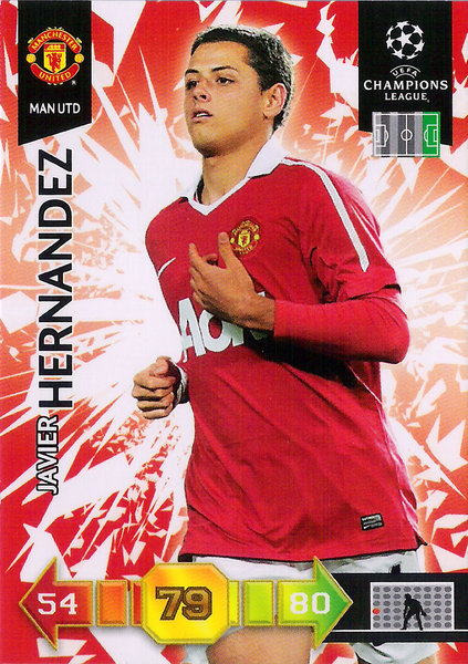 2010-11 Panini Adrenalyn XL Champions League Javier Hernandez Manchester United