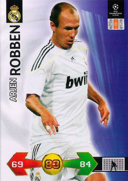 2009-10 Panini Super Strikes Champions League Arjen Robben Real Madrid
