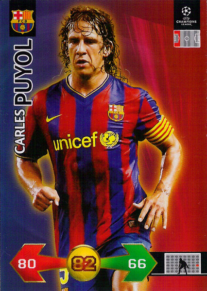 2009-10 Panini Super Strikes Champions League Carles Puyol FC Barcelona
