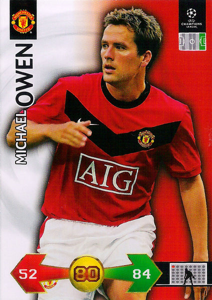 2009-10 Panini Super Strikes Champions League Michael Owen Manchester United