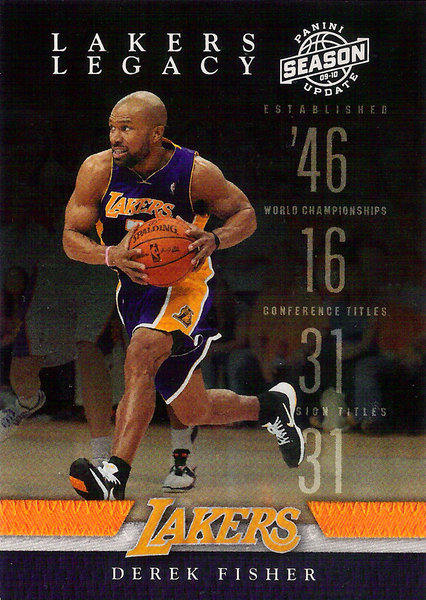 2009-10 Panini Season Update Lakers Legacy #2 Derek Fisher