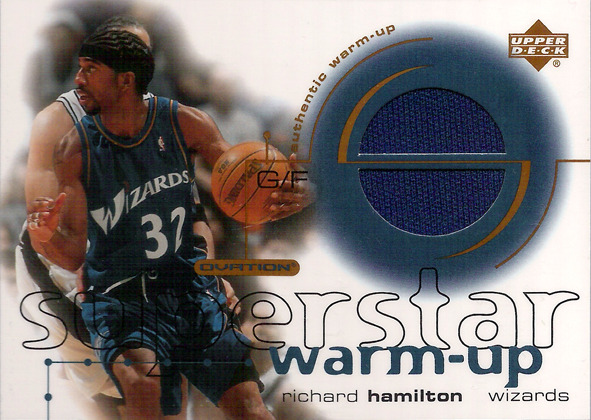 2001-02 Upper Deck Ovation Superstar Warm-Ups #RH Richard Hamilton Wizards!