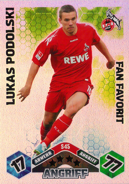 2010-11 Topps Match Attax Bundesliga Fan Favorit Lukas Podolski 1.FC Köln