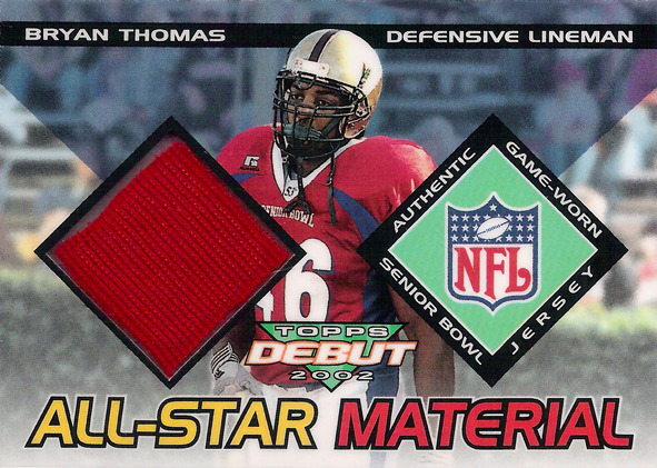 2002 Topps Debut All-Star Materials #AMBT Bryan Thomas