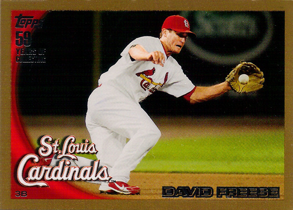 2010 Topps Update Gold #US298 David Freese /2010 Cardinals!