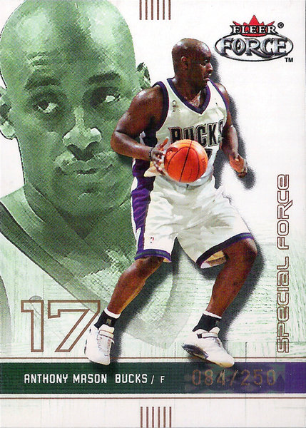 2001-02 Fleer Force Special Forces #145 Anthony Mason /250 Bucks!