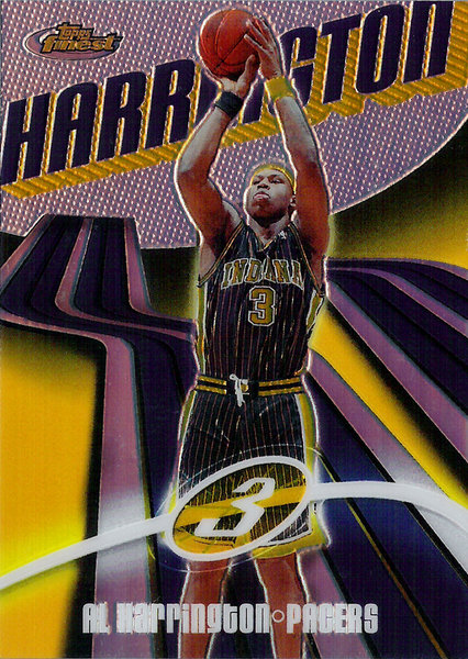 2003-04 Finest Refractors #4 Al Harrington /250 Pacers!