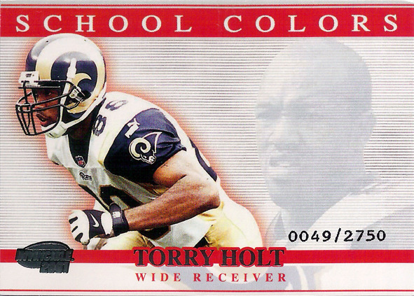 2001 Pacific Invincible School Colors #28 Torry Holt /2750 Rams!