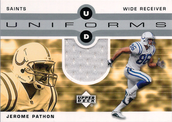 2002 Upper Deck Uniforms Jersey Jerome Pathon Saints!