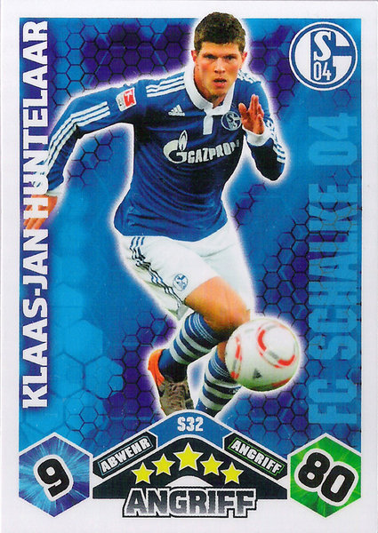 2010-11 Topps Match Attax Bundesliga Update Klaas-Jan Huntelaar Schalke 04