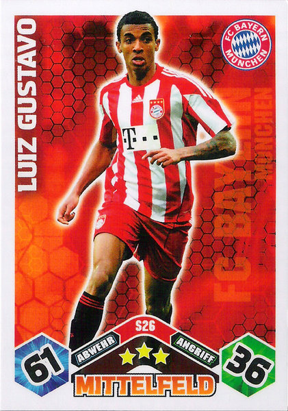 2010-11 Topps Match Attax Bundesliga Update Luiz Gustavo Bayern München
