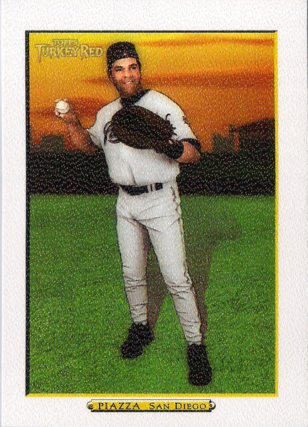 2006 Topps Turkey Red White #351A Mike Piazza Padres!