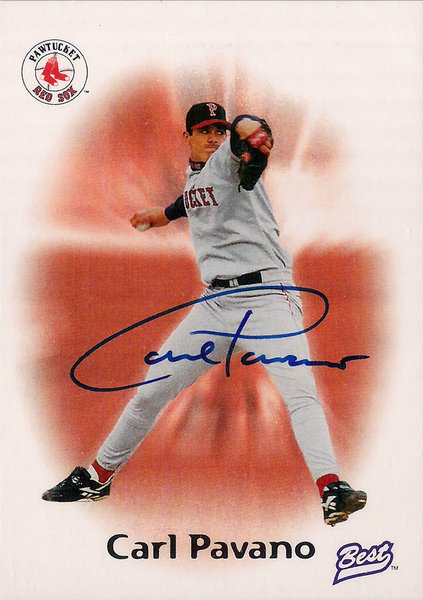 1998 Best Autographs Player of the Year Carl Pavano AU Pawtucket Red Sox!