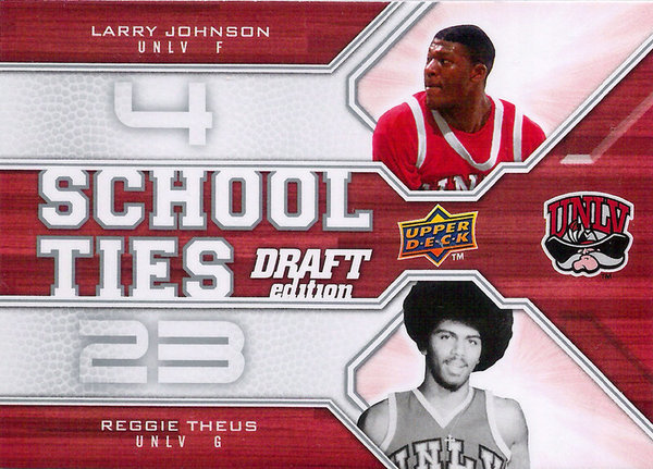 2009-10 Upper Deck Draft Edition School Ties #STJT Larry Johnson/Reggie Theus UNLV