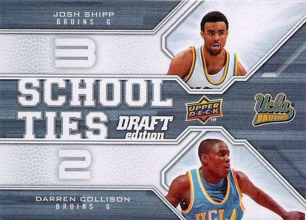2009-10 Upper Deck Draft Edition School Ties #STUB Darren Collison/Josh Shipp UCLA