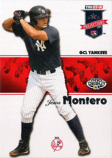 2008 TRISTAR PROjections #53 Jesus Montero PD Yankees!