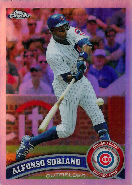 2011 Topps Chrome Refractors #91 Alfonso Soriano Cubs!