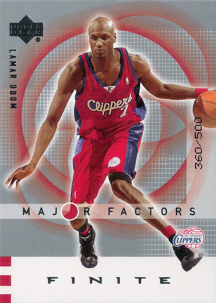 2002-03 Upper Deck Finite #134 Lamar Odom MF /500 Clippers!