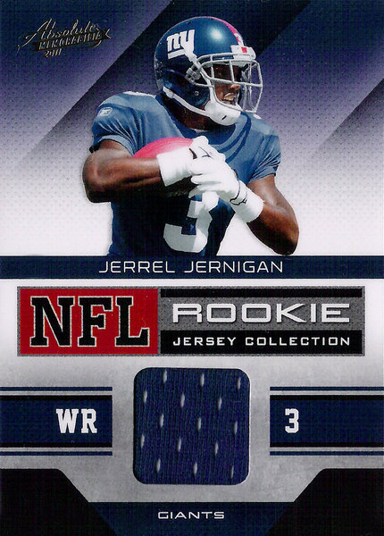 2011 Absolute Memorabilia Rookie Jersey Collection #17 Jerrel Jernigan Giants!