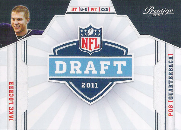 2011 Prestige NFL Draft #14 Jake Locker Rookie Washington/Titans!