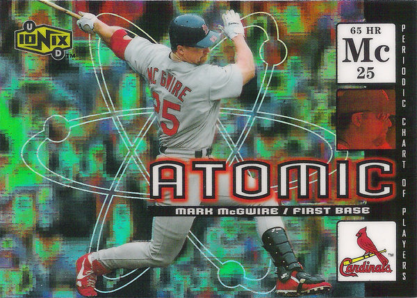 2000 UD Ionix Atomic #A2 Mark McGwire Cardinals!