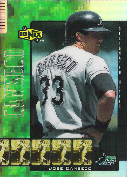2000 UD Ionix Reciprocal #R17 Jose Canseco Rays!