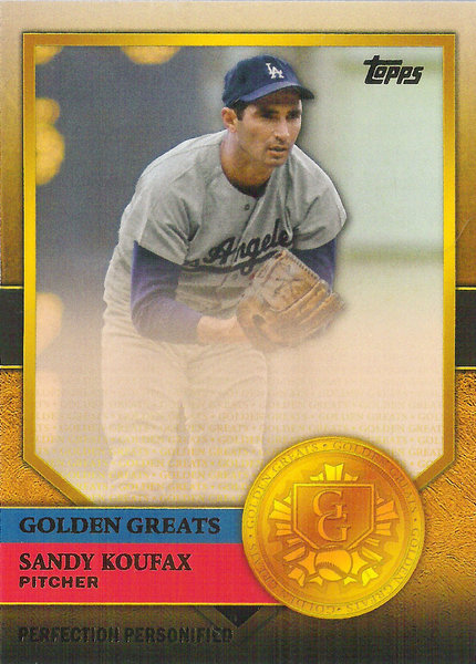 2012 Topps Golden Greats #GG49 Sandy Koufax Dodgers!
