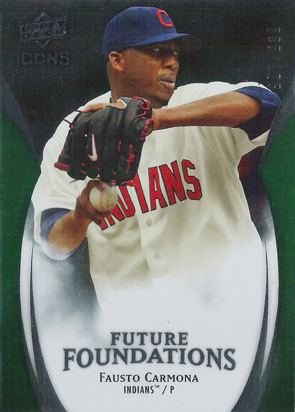 2009 Upper Deck Icons Future Foundations Green #FC Fausto Carmona /125 Indians!
