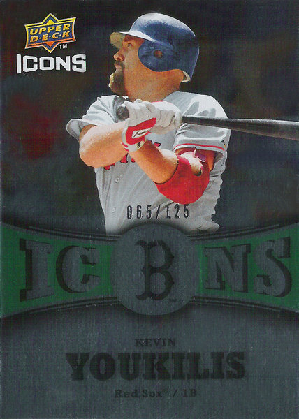 2009 Upper Deck Icons Icons Green #KY Kevin Youkilis /125 Red Sox!
