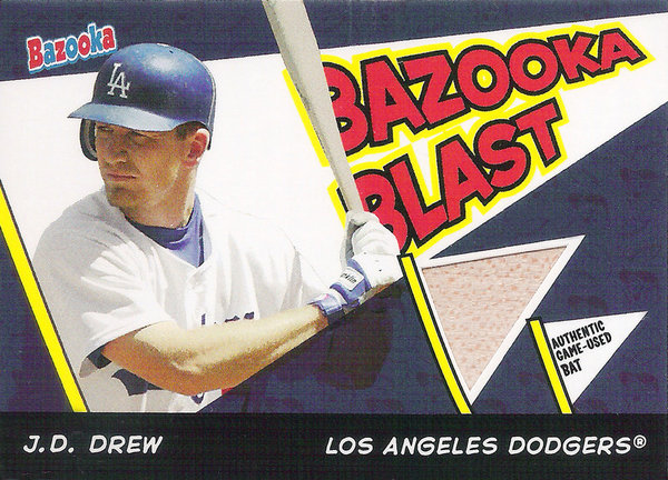 2006 Bazooka Blasts Bat Relics #JDD J.D. Drew Dodgers!