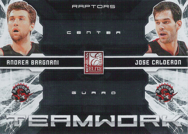 2009-10 Donruss Elite Teamwork Combos #28 Andrea Bargnani/Jose Calderon Raptors!