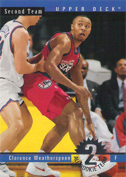 1993-94 Upper Deck All-Rookies #AR9 Clarence Weatherspoon 76ers!