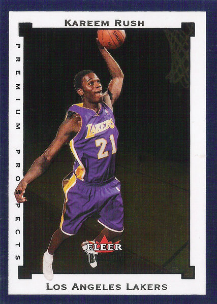 2002-03 Fleer Premium #130 Kareem Rush RC /1500 Lakers!