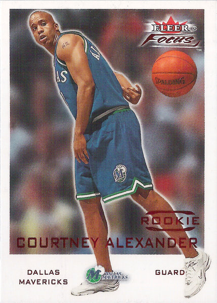 2000-01 Fleer Focus #205 Courtney Alexander RC /2499 Mavericks!