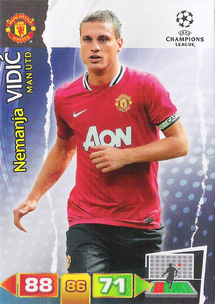 2011-12 Panini Adrenalyn XL Champions League Nemanja Vidic Manchester United!