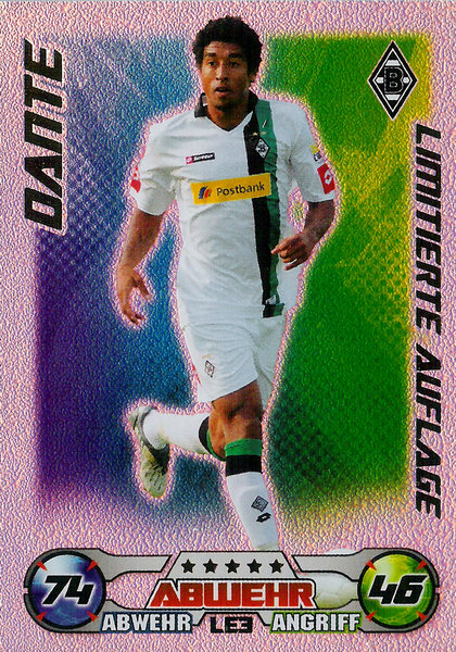 2009-10 Topps Match Attax Bundesliga Limitierte Auflage Dante Borussia Mönchengladbach