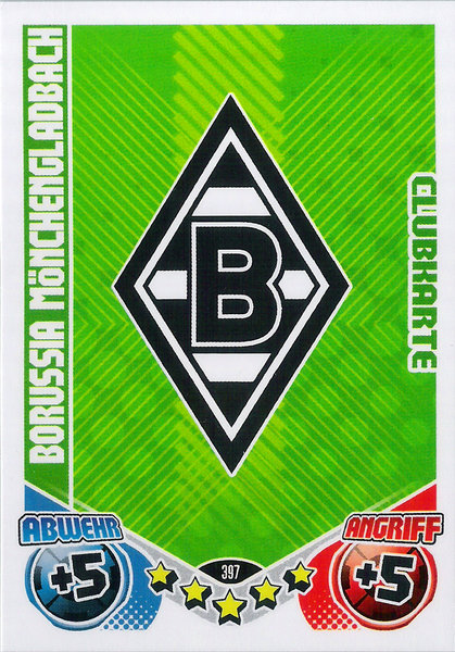 2011-12 Topps Match Attax Bundesliga Clubkarte/Wappen Borussia Mönchengladbach