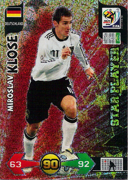 2010 Panini Adrenalyn XL FIFA World Cup Star Player Miroslav Klose Deutschland