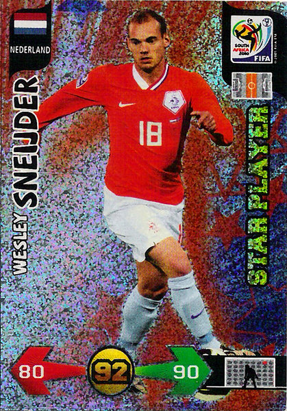 2010 Panini Adrenalyn XL FIFA World Cup Star Player Wesley Sneijder Nederland