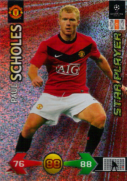 2009-10 Panini Super Strikes Champions League Star Player Paul Scholes Manchester United