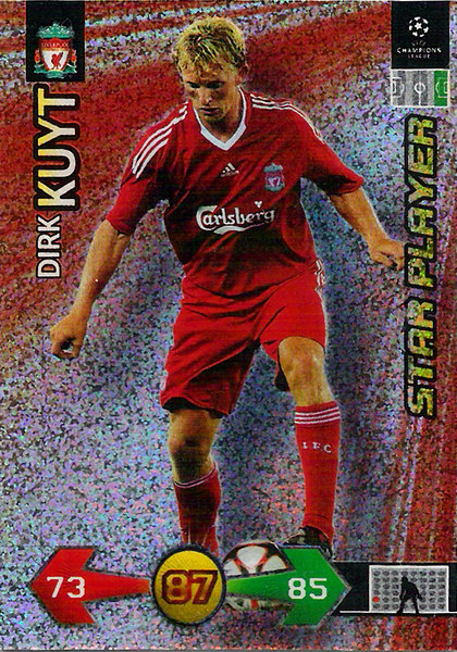 2009-10 Panini Super Strikes Champions League Star Player Dirk Kuyt FC Liverpool