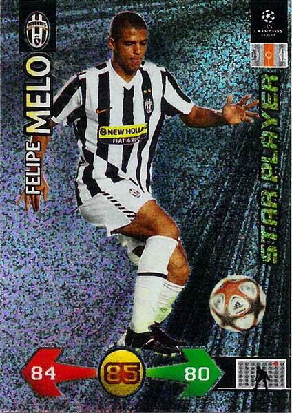 2009-10 Panini Super Strikes Champions League Star Player Felipe Melo Juventus Turin