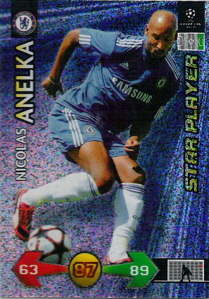 2009-10 Panini Super Strikes Champions League Star Player Nicolas Anelka Chelsea FC