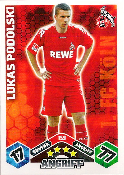 2010-11 Topps Match Attax Bundesliga Lukas Podolski 1.FC Köln