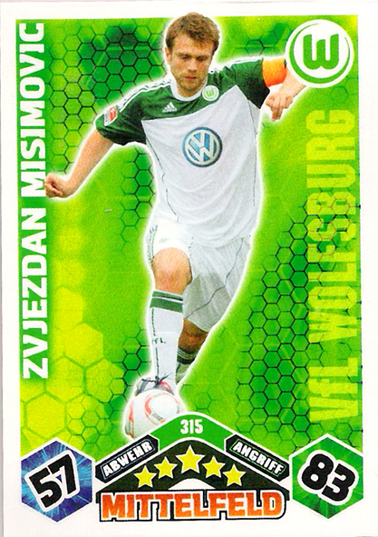 2010-11 Topps Match Attax Bundesliga Zvjezdan Misimovic VfL Wolfsburg