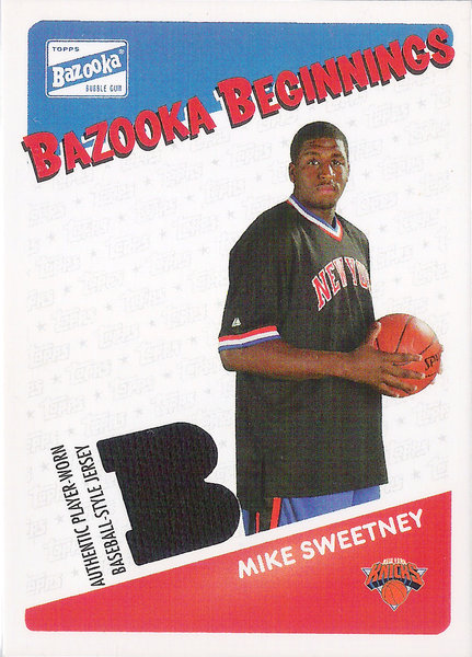 2003-04 Bazooka Beginnings #MS Mike Sweetney Jersey Knicks!