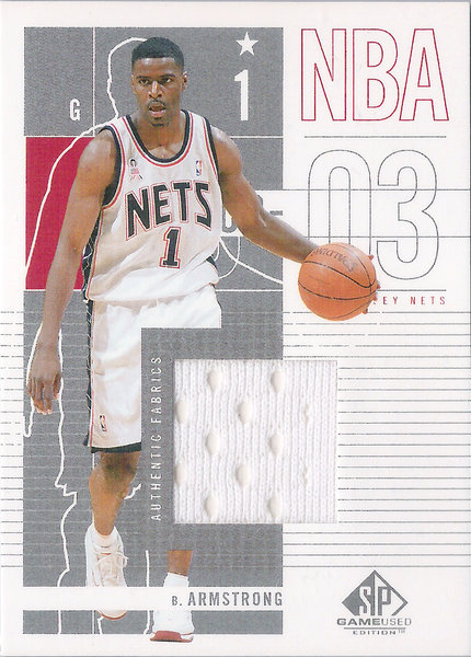 2002-03 SP Game Used #63 Brandon Armstrong Jersey Nets!
