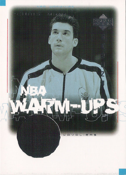 2000-01 Upper Deck Encore NBA Warm-Ups #CMW Chris Mihm Cavaliers!