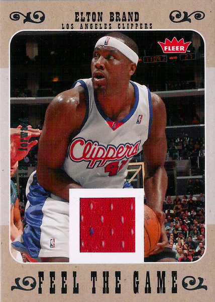 2007-08 Fleer Feel The Game #FGEB Elton Brand Jersey Clippers!